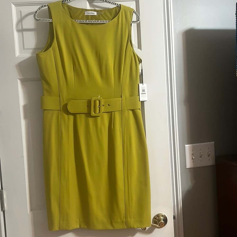 Beautiful lime green Calvin Klein dress